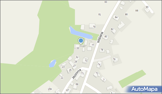 Spytkowice, Wiślana, 75, mapa Spytkowice