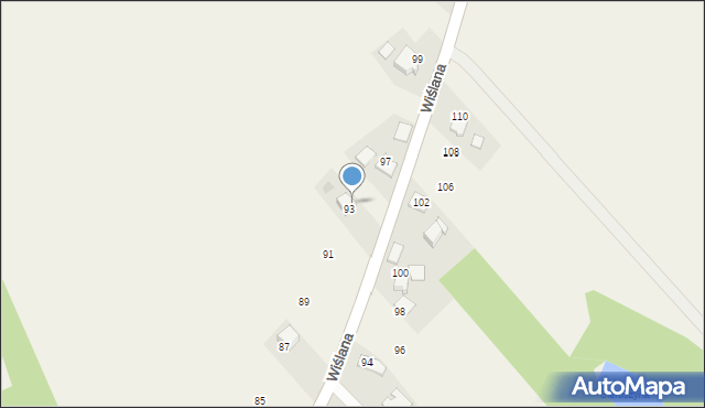 Spytkowice, Wiślana, 95, mapa Spytkowice