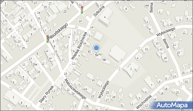 Śrem, Wielka Rzeźnicka, 5A, mapa Śrem