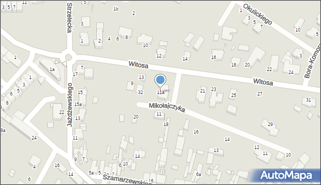 Środa Wielkopolska, Witosa Wincentego, 11a, mapa Środa Wielkopolska