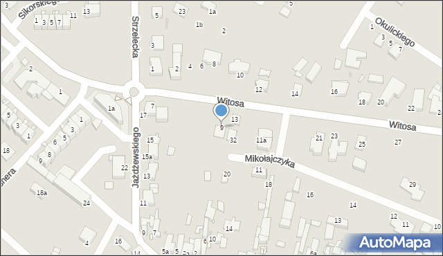 Środa Wielkopolska, Witosa Wincentego, 9, mapa Środa Wielkopolska