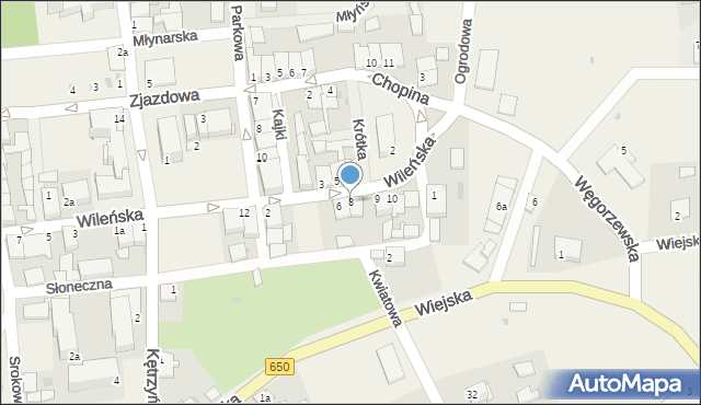 Srokowo, Wileńska, 8, mapa Srokowo