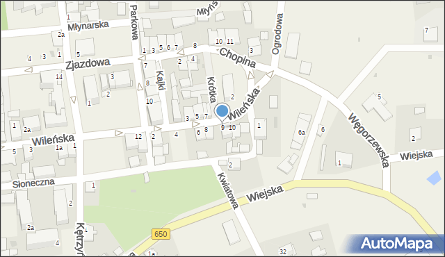 Srokowo, Wileńska, 9, mapa Srokowo