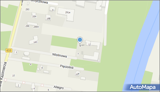 Stanisławów Pierwszy, Wiolinowa, 9, mapa Stanisławów Pierwszy