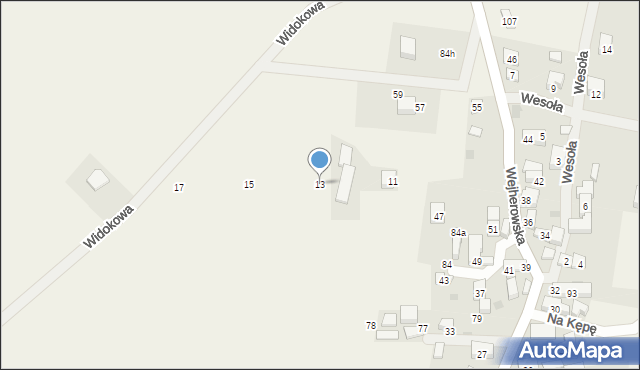 Staniszewo, Widokowa, 13, mapa Staniszewo