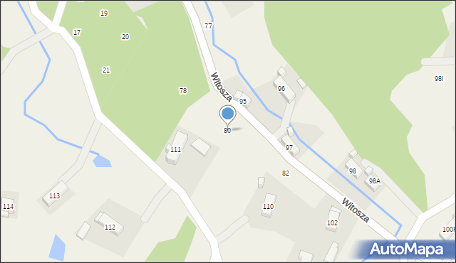 Staniszów, Witosza, 80, mapa Staniszów