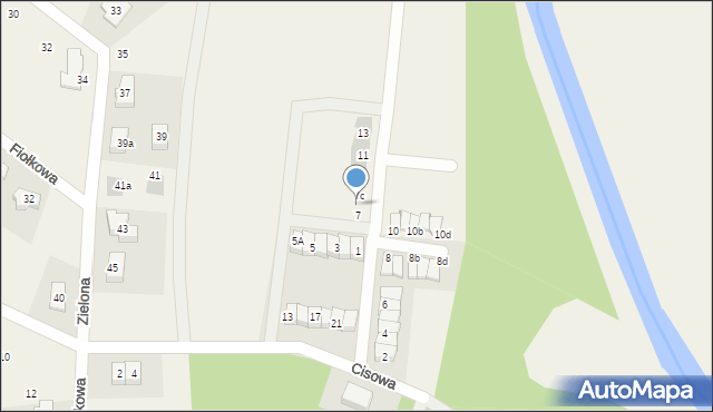 Stanowice, Wiosenna, 7a, mapa Stanowice