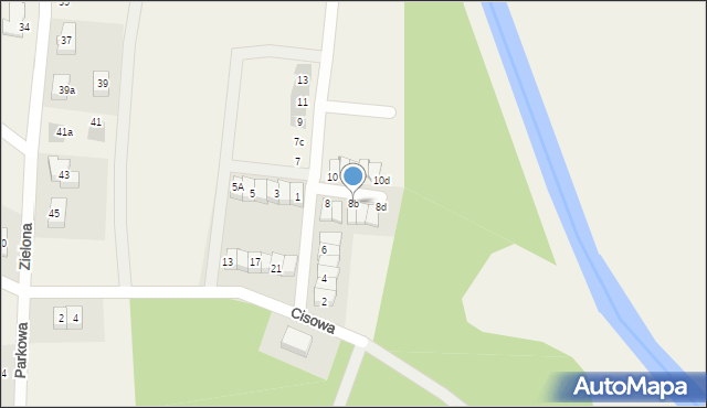 Stanowice, Wiosenna, 8b, mapa Stanowice