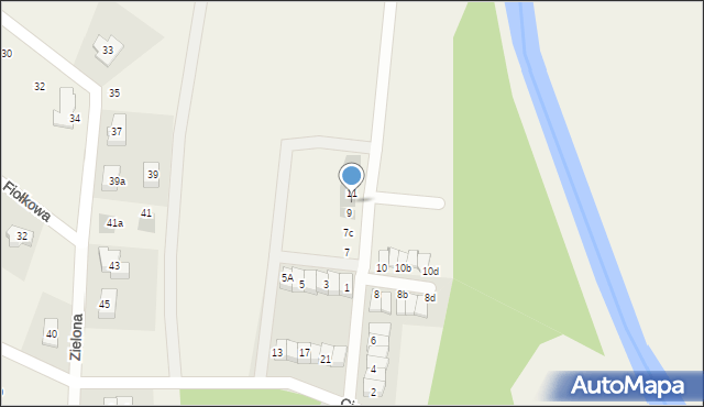 Stanowice, Wiosenna, 9a, mapa Stanowice