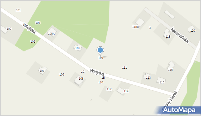 Stara Łomża przy Szosie, Wiejska, 109, mapa Stara Łomża przy Szosie