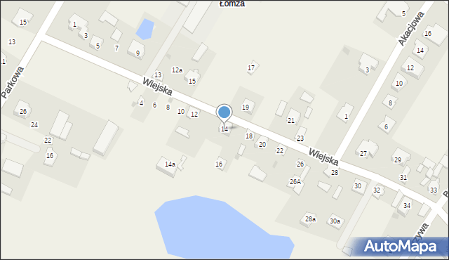 Stara Łomża przy Szosie, Wiejska, 14, mapa Stara Łomża przy Szosie