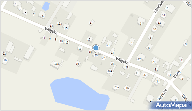 Stara Łomża przy Szosie, Wiejska, 20, mapa Stara Łomża przy Szosie