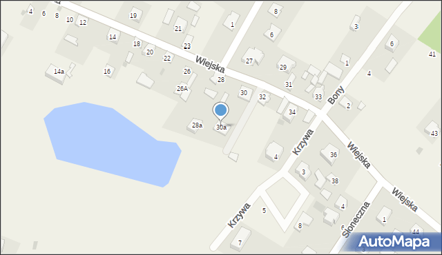 Stara Łomża przy Szosie, Wiejska, 30a, mapa Stara Łomża przy Szosie