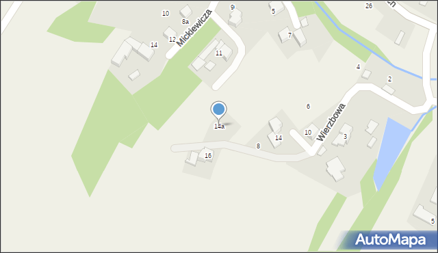 Stara Wieś, Wierzbowa, 14a, mapa Stara Wieś