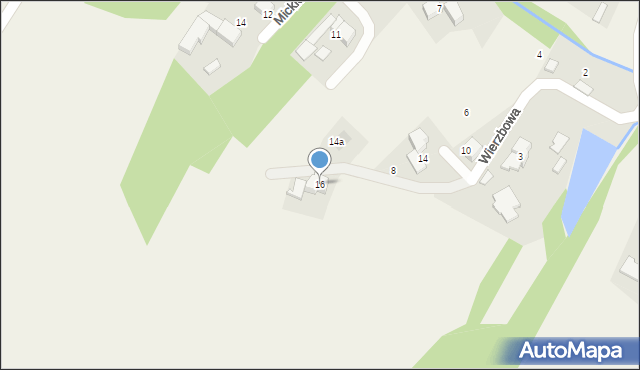 Stara Wieś, Wierzbowa, 16, mapa Stara Wieś