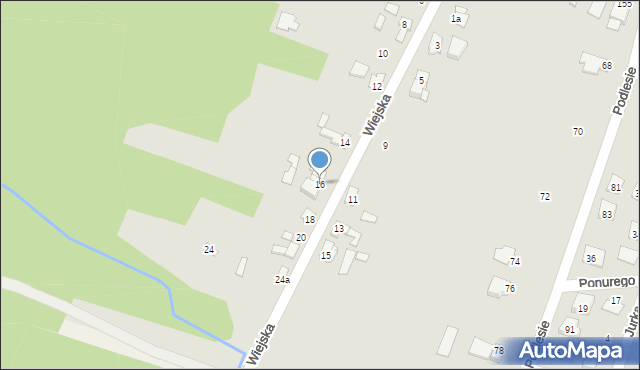 Starachowice, Wiejska, 16, mapa Starachowic