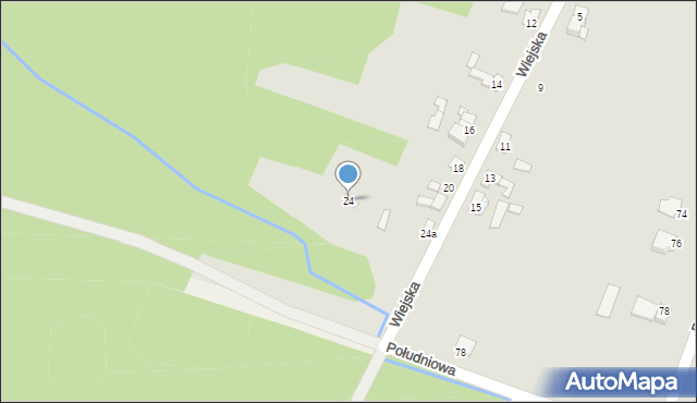 Starachowice, Wiejska, 24, mapa Starachowic