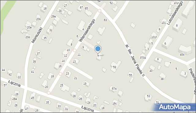 Starachowice, Wieniawskiego Henryka, 7, mapa Starachowic