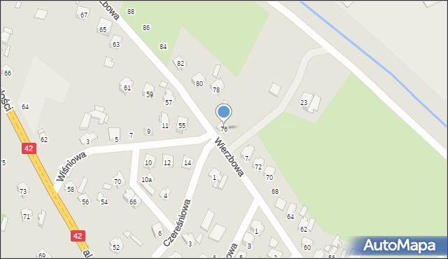 Starachowice, Wierzbowa, 76, mapa Starachowic