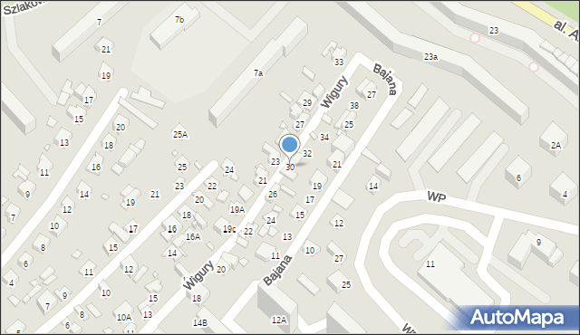 Starachowice, Wigury Stanisława, inż. pil., 30, mapa Starachowic
