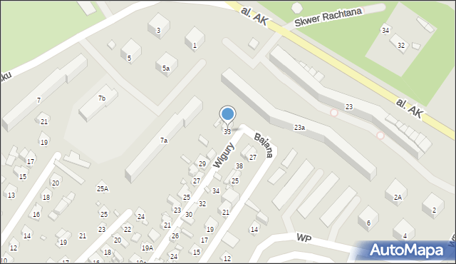 Starachowice, Wigury Stanisława, inż. pil., 33, mapa Starachowic