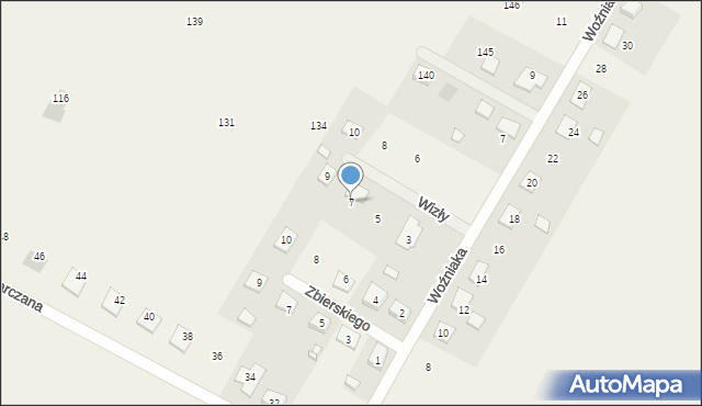 Starczanowo, Wizły Jana, 7, mapa Starczanowo