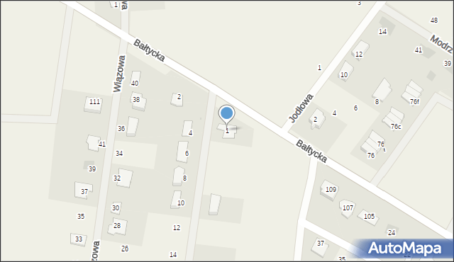 Stare Bielice, Wiązowa, 1, mapa Stare Bielice