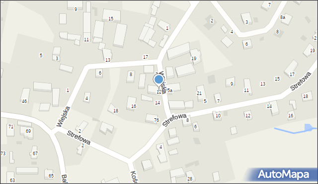 Stare Bielice, Wiejska, 12, mapa Stare Bielice