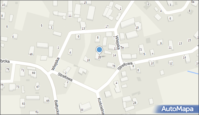 Stare Bielice, Wiejska, 16, mapa Stare Bielice