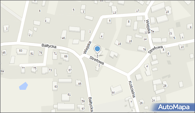 Stare Bielice, Wiejska, 2, mapa Stare Bielice