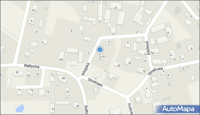 Stare Bielice, Wiejska, 4, mapa Stare Bielice