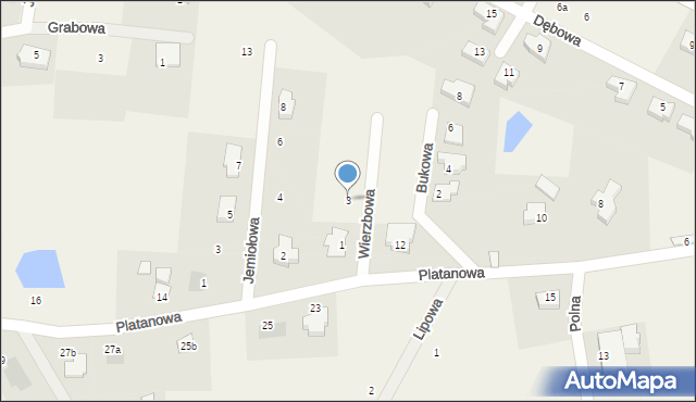 Stare Bielice, Wierzbowa, 3, mapa Stare Bielice