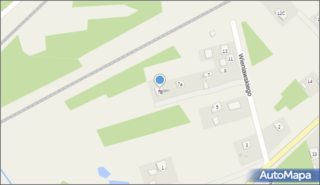 Stare Budy, Wieniawskiego, 7B, mapa Stare Budy
