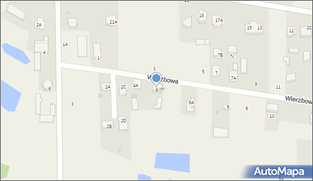 Stare Kupiski, Wierzbowa, 4, mapa Stare Kupiski