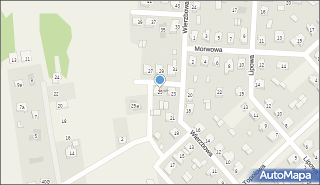 Stare Miasto, Wierzbowa, 25, mapa Stare Miasto