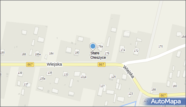 Stare Oleszyce, Wiejska, 178, mapa Stare Oleszyce