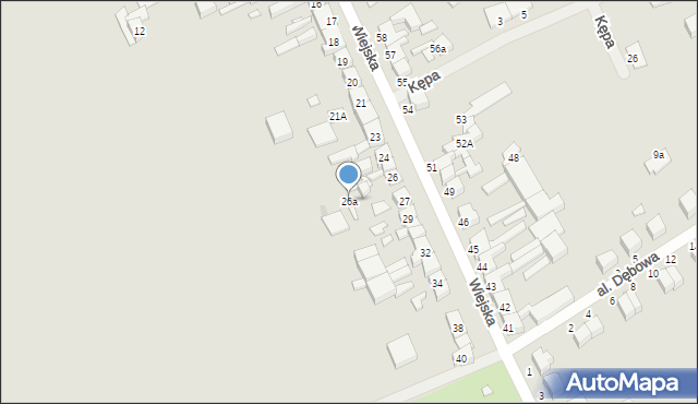 Stargard, Wiejska, 26a, mapa Stargard