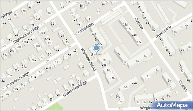 Stargard, Wieniawskiego Henryka, 16u, mapa Stargard