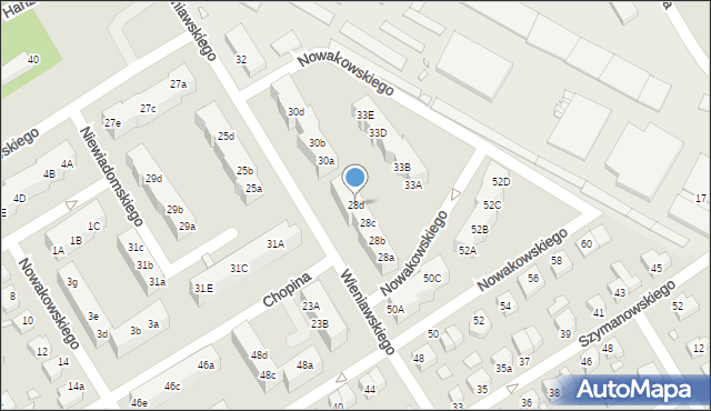 Stargard, Wieniawskiego Henryka, 28d, mapa Stargard