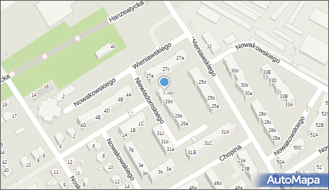 Stargard, Wieniawskiego Henryka, 29e, mapa Stargard