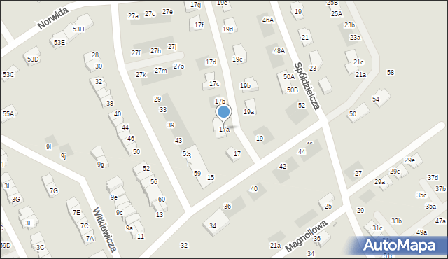 Stargard, Witkiewicza Stanisława Ignacego, 17a, mapa Stargard