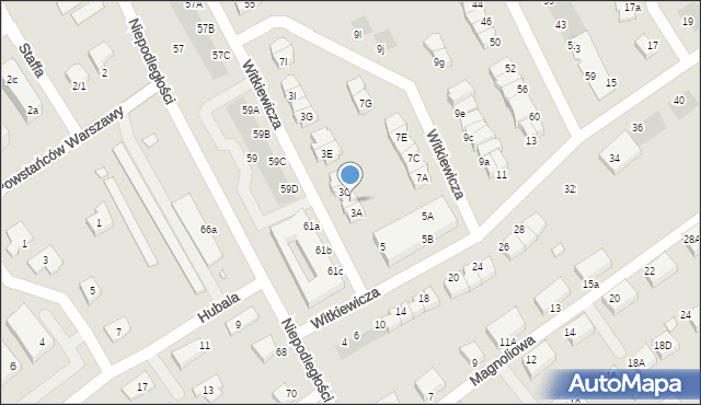 Stargard, Witkiewicza Stanisława Ignacego, 3B, mapa Stargard