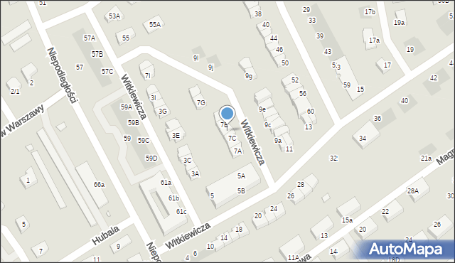 Stargard, Witkiewicza Stanisława Ignacego, 7D, mapa Stargard