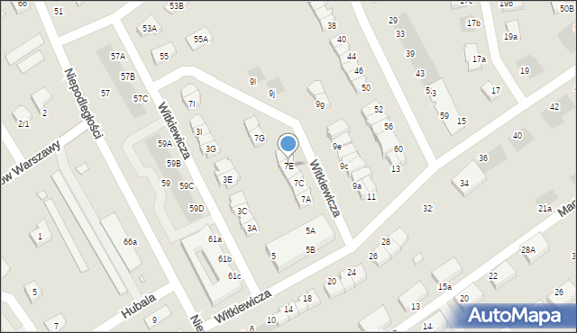 Stargard, Witkiewicza Stanisława Ignacego, 7E, mapa Stargard