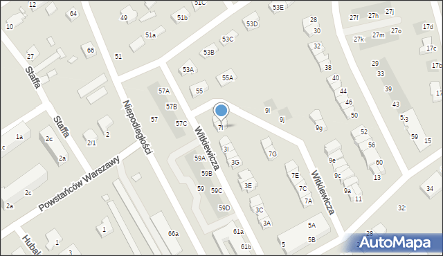 Stargard, Witkiewicza Stanisława Ignacego, 7I, mapa Stargard