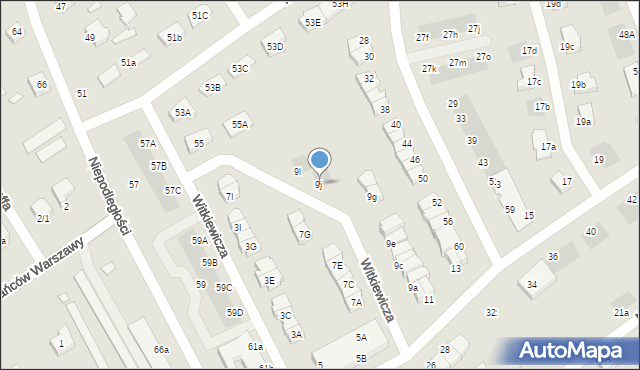 Stargard, Witkiewicza Stanisława Ignacego, 9j, mapa Stargard