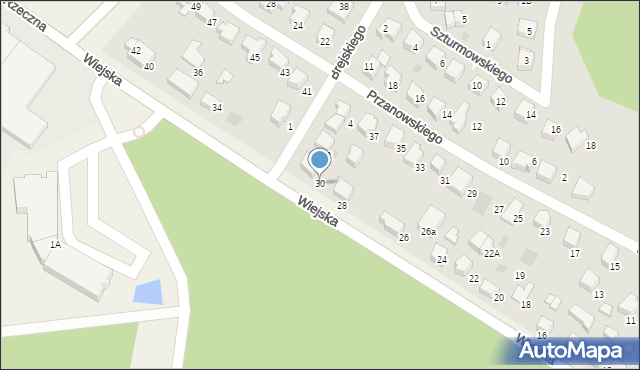 Starogard Gdański, Wiejska, 30, mapa Starogard Gdański