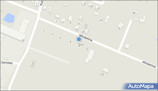 Starogard Gdański, Wiosenna, 10, mapa Starogard Gdański