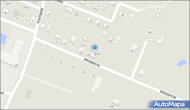 Starogard Gdański, Wiosenna, 17, mapa Starogard Gdański