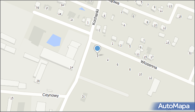 Starogard Gdański, Wiosenna, 2, mapa Starogard Gdański